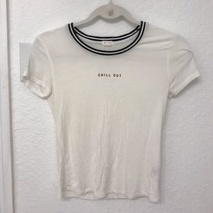 White “Chill Out” Tee